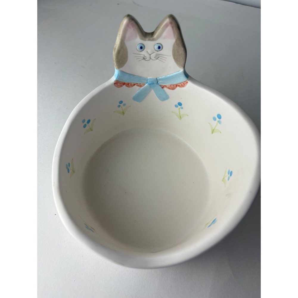 Vintage Takahashi San Francisco‎ Cat Ceramic Bowl Trinket Hand Painted Japan